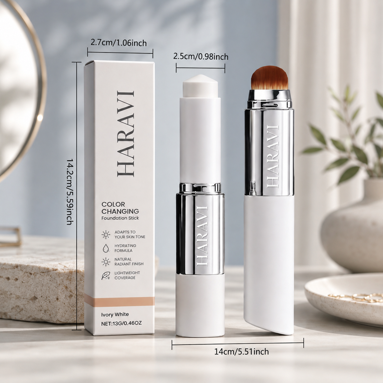 Haravi 2-in-1 Color-Changing Foundation Stick